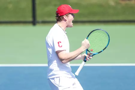 BLOOMINGTON, IN - APRIL 04, 2022 - Patrick Fletchall during the meet between the Penn State Nitanny Lions and the Indiana Hoosiers at IU Tennis Center in Bloomington, IN. Photo By Pearson Georges\Indiana Athletics
