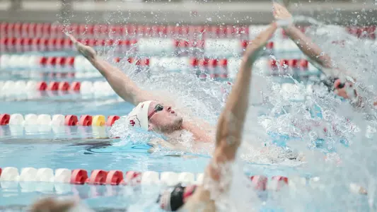 BLOOMINGTON, IN - October 01, 2022 - Brendan Burns during the meet with the Indiana Hoosiers at Counsilman-Billingsley Aquatics Center in Bloomington, IN. Photo By Chris Conaway