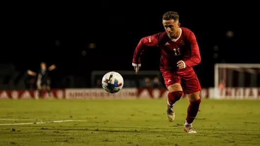 BLOOMINGTON, IN - SEPTEMBER 23, 2022 - defender Nyk Sessock #11 of the Indiana Hoosiers during the game against the Michigan State Spartans at Jerry Yeagley Field in Bloomington, IN. Photo By \KCF#2\