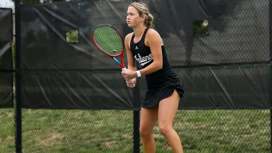 BLOOMINGTON, IN - September 23, 2022 - Lara Schneider during the match between and the Indiana Hoosiers at IU Tennis Center in Bloomington, IN. Photo By Gretta Cohoon/Indiana Athletics