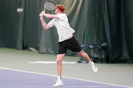 BLOOMINGTON, IN - April 17, 2022 -  Ilya Tiraspolsky during the match between the Nebraska Cornhuskers and the Indiana Hoosiers at IU Tennis Center in Bloomington, IN. Photo By Gretta Cohoon/Indiana Athletics