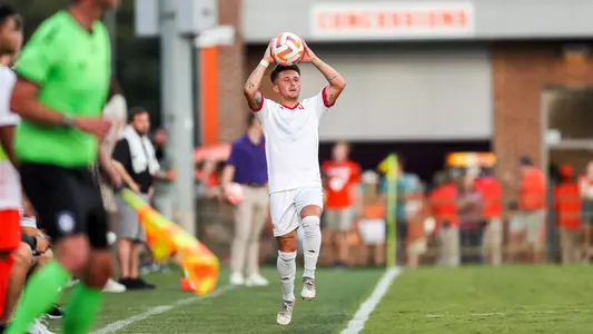 BLOOMINGTON, IN - August 26, 2022 - defender Nyk Sessock #11 of the Indiana Hoosiers during the game between the Clemson Tigers and the Indiana Hoosiers in Clemson, SC. Photo By Gracie Farrall\Indiana Athletics