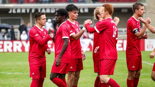 BLOOMINGTON, IN - OCTOBER 30, 2022 - forward Herbert Endeley #17 of the Indiana Hoosiers during the game between the Maryland Terrapins and the Indiana Hoosiers at Bill Armstrong Stadium in Bloomington, IN. Photo By Andrew Mascharka/Indiana Athletics