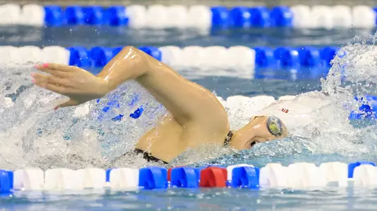 BLOOMINGTON, IN - March 18, 2022 - Anna Peplowski during the NCAA Championships with Indiana Hoosiers at McAuley Aquatic Center in Atlanta, GA. Photo By Justin Casterline