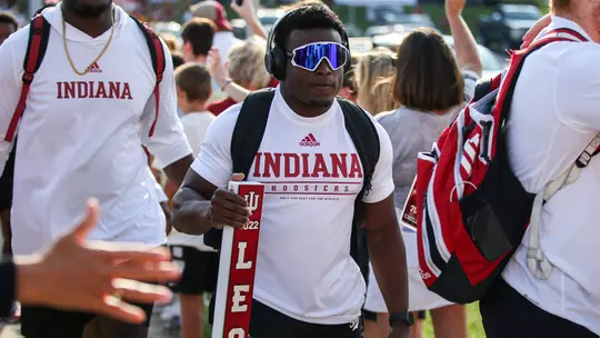 BLOOMINGTON, IN - September 17, 2022 - running back Shaun Shivers #2 of the Indiana Hoosiers the game between the Western Kentucky Hill Toppers and the Indiana Hoosiers at Memorial Stadium in Bloomington, IN. Photo By Lauren Mervar\Indiana Athletics