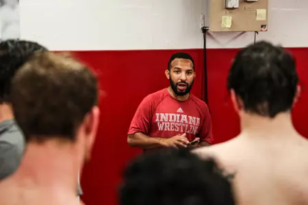 BLOOMINGTON, IN - October 31, 2022 - Angel Escobedo during practice at Simon Skjodt Assembly Hall in Bloomington, IN. Photo By Trent Barnhart/Indiana Athletics