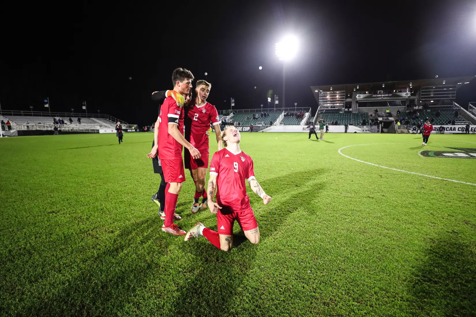 BLOOMINGTON, IN - December 09, 2022 - midfielder Samuel Sarver #9 of the Indiana Hoosiers during the game against the Pittsburgh Panthers at WakeMed Stadium in Cary, NC. Photo By \CXD#2\