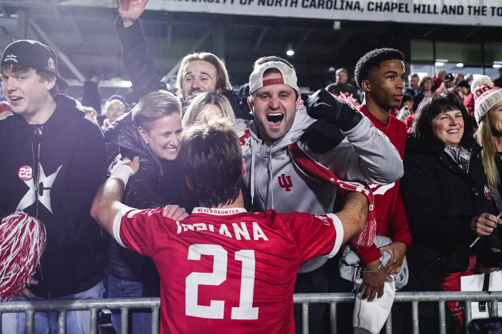BLOOMINGTON, IN - December 09, 2022 - defender Jack Wagoner #21 of the Indiana Hoosiers during the game against the Pittsburgh Panthers at WakeMed Stadium in Cary, NC. Photo By \CXD#2\