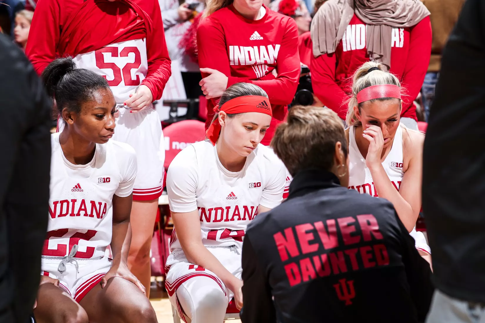 BLOOMINGTON, IN - December 18, 2022 - guard Sara Scalia #14 of the Indiana Hoosiers during the game between the Morehead State Eagles and the Indiana Hoosiers at Simon Skjodt Assembly Hall in Bloomington, IN. Photo By Andrew Mascharka/Indiana Athletics