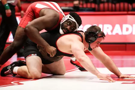 BLOOMINGTON, IN - January 21, 2022 - Jacob Bullock during the match between the Maryland Terrapins and the Indiana Hoosiers at Wilkinson Hall in Bloomington, IN. Photo By Sammy Nance