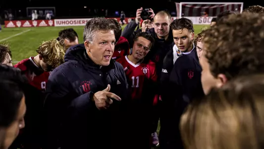 BLOOMINGTON, IN - November 27, 2022 - Indiana Hoosiers Head Coach Todd Yeagley during the game between the Marshall Thundering Herd and the Indiana Hoosiers at Bill Armstrong Stadium in Bloomington, IN. Photo By Andrew Mascharka/Indiana Athletics