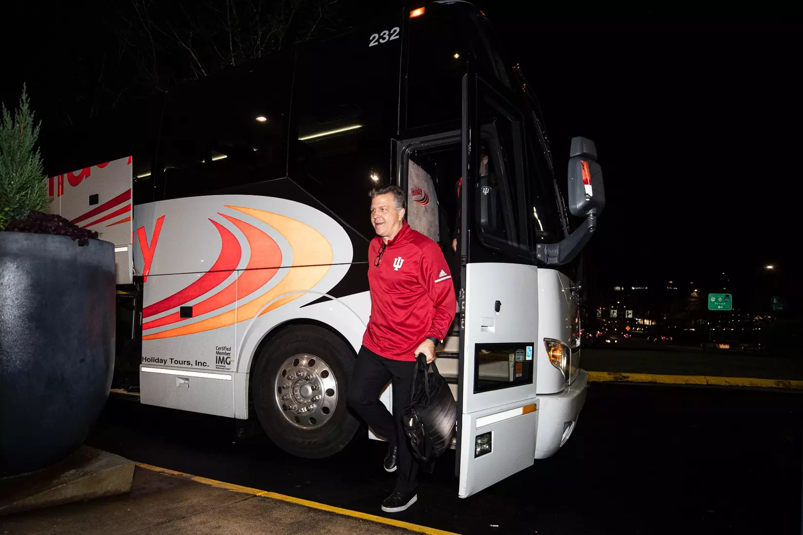 BLOOMINGTON, IN - December 07, 2022 - Indiana Hoosiers Head Coach Todd Yeagley arriving at the team Hotel in Cary, NC. Photo By \CXD#2\