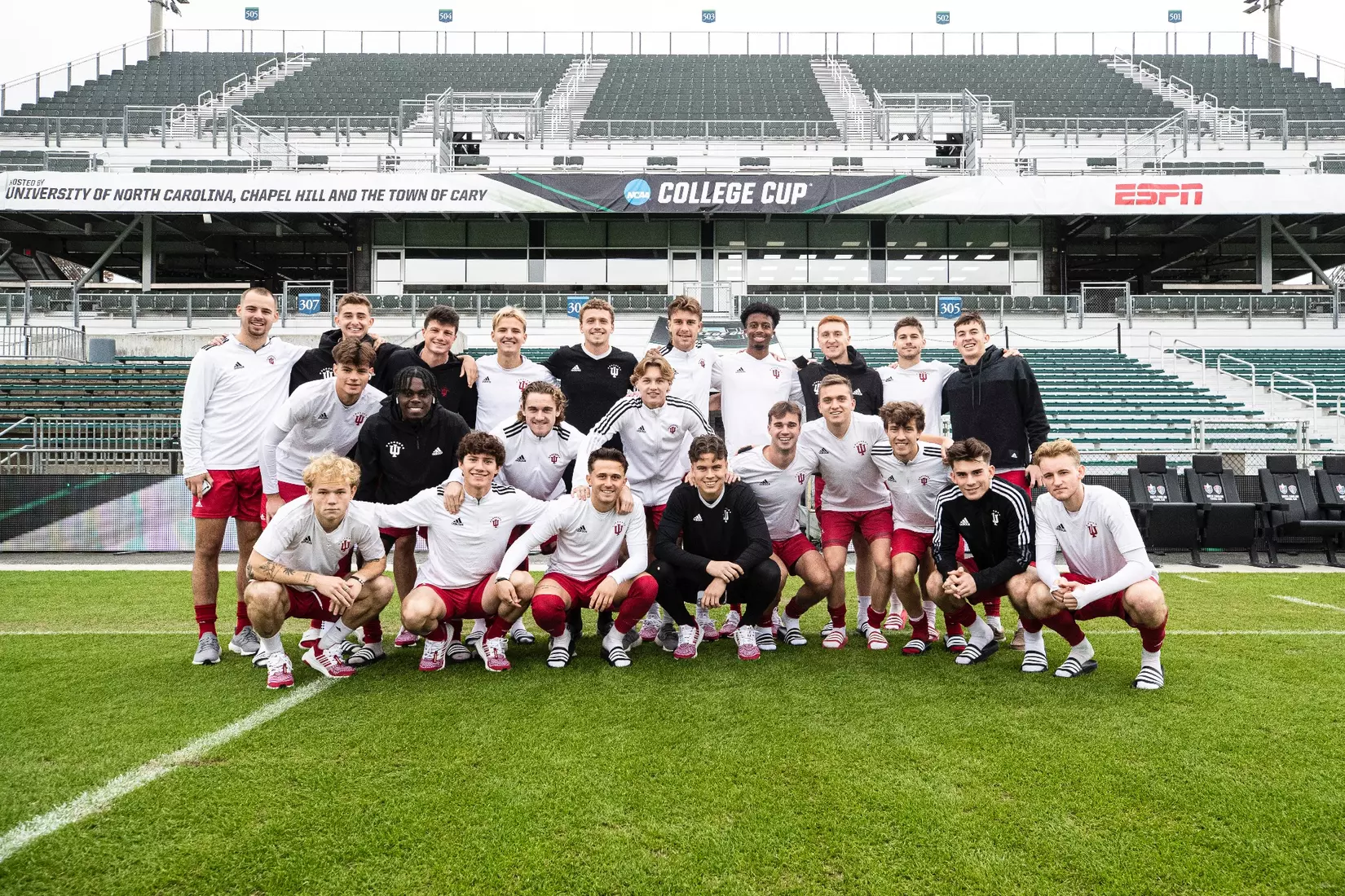 BLOOMINGTON, IN - December 08, 2022 - the Indiana Hoosiers Men’s Soccer Team during practice at WakeMed Soccer Park in Cary, NC. Photo By \CXD#2\