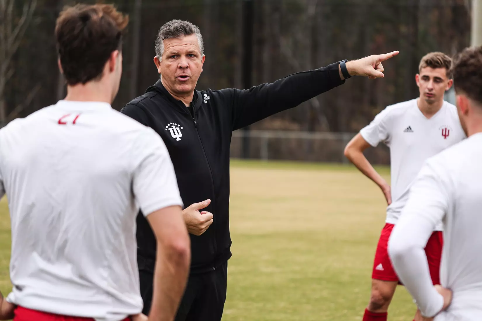 BLOOMINGTON, IN - December 08, 2022 - Indiana Hoosiers Head Coach Todd Yeagley during practice at WakeMed Soccer Park in Cary, NC. Photo By \GHF#2\
