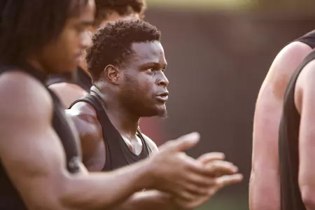 BLOOMINGTON, IN - JULY 21, 2022 - running back Shaun Shivers #2 of the Indiana Hoosiers during practice at Mellancamp in Bloomington, IN. Photo By Andrew Mascharka/Indiana Athletics