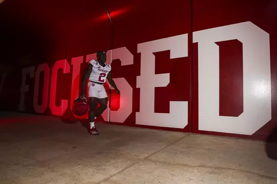 BLOOMINGTON, IN - August 02, 2022 - running back Shaun Shivers #2 of the Indiana Hoosiers during Fall Camp at John Mellencamp Pavillion in Bloomington, IN. Photo By \GHF#2\