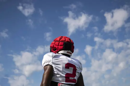 BLOOMINGTON, IN - August 08, 2022 - running back Shaun Shivers #2 of the Indiana Hoosiers during Fall Camp at John Mellencamp Pavillion in Bloomington, IN. Photo By Gracie Farrall\Indiana University