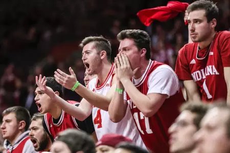 BLOOMINGTON, IN - MARCH 04, 2020 - fans during the game between the Minnesota Golden Gophers and the Indiana Hoosiers at Simon Skjodt Assembly Hall in Bloomington, IN. Photo By Carter Waldron/Indiana Athletics