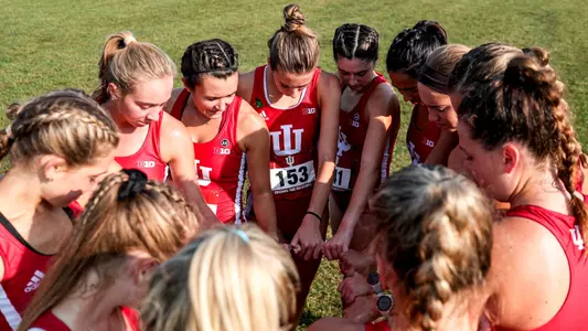 BLOOMINGTON, IN - September 16, 2022 - Womenâ??s Cross Country of the Indiana Hoosiers during the Coachâ??s Invitational Meet at the Cross Country Course in Bloomington, IN. Photo By Chris Conaway