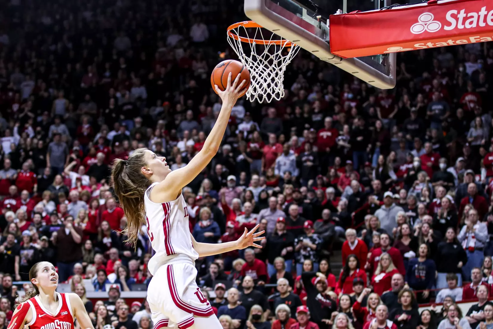 BLOOMINGTON, IN - January 26, 2023 - guard Yarden Garzon #12 of the Indiana Hoosiers during the game between the Ohio State Buckeyes and the Indiana Hoosiers at Simon Skjodt Assembly Hall in Bloomington, IN. Photo By \GHF#2\