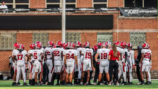 COLLEGE PARK, MD - September 30, 2023 - the Indiana Hoosiers Football team during the game between the Indiana Hoosiers and the Maryland Terrapins at SECU Stadium in College Park, MD. Photo By Trent Barnhart/Indiana Athletics