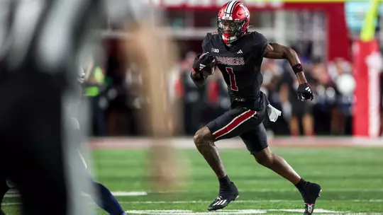 BLOOMINGTON, IN - September 23, 2023 - wide receiver Donaven McCulley #1 of the Indiana Hoosiers during the game between the Akron Zips and the Indiana Hoosiers at Memorial Stadium in Bloomington, IN.