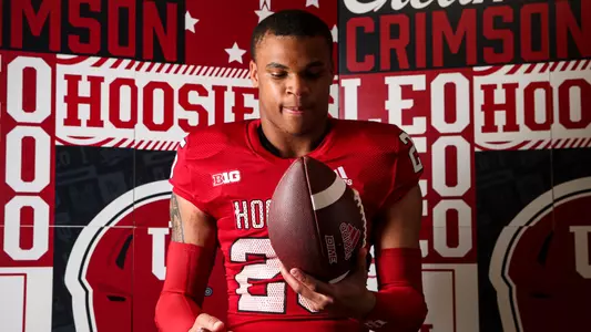 BLOOMINGTON, IN - June 13, 2023 - Amare Ferrell during production week at Memorial Stadium in Bloomington, IN. Photo By Gretta Cohoon/Indiana Athletics