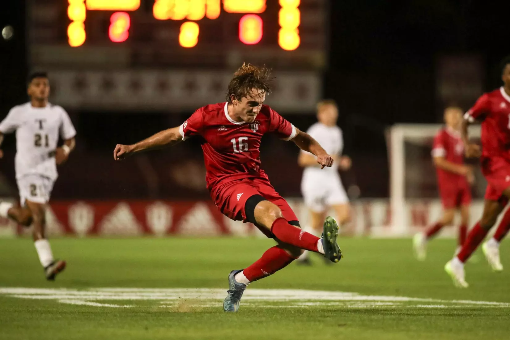 BLOOMINGTON, IN - October 27, 2023 - \msoc during the game between the Trine Thunder and the Indiana Hoosiers at Bill Armstrong Stadium in Bloomington, IN. Photo By Grace Waggoner/IU Athletics