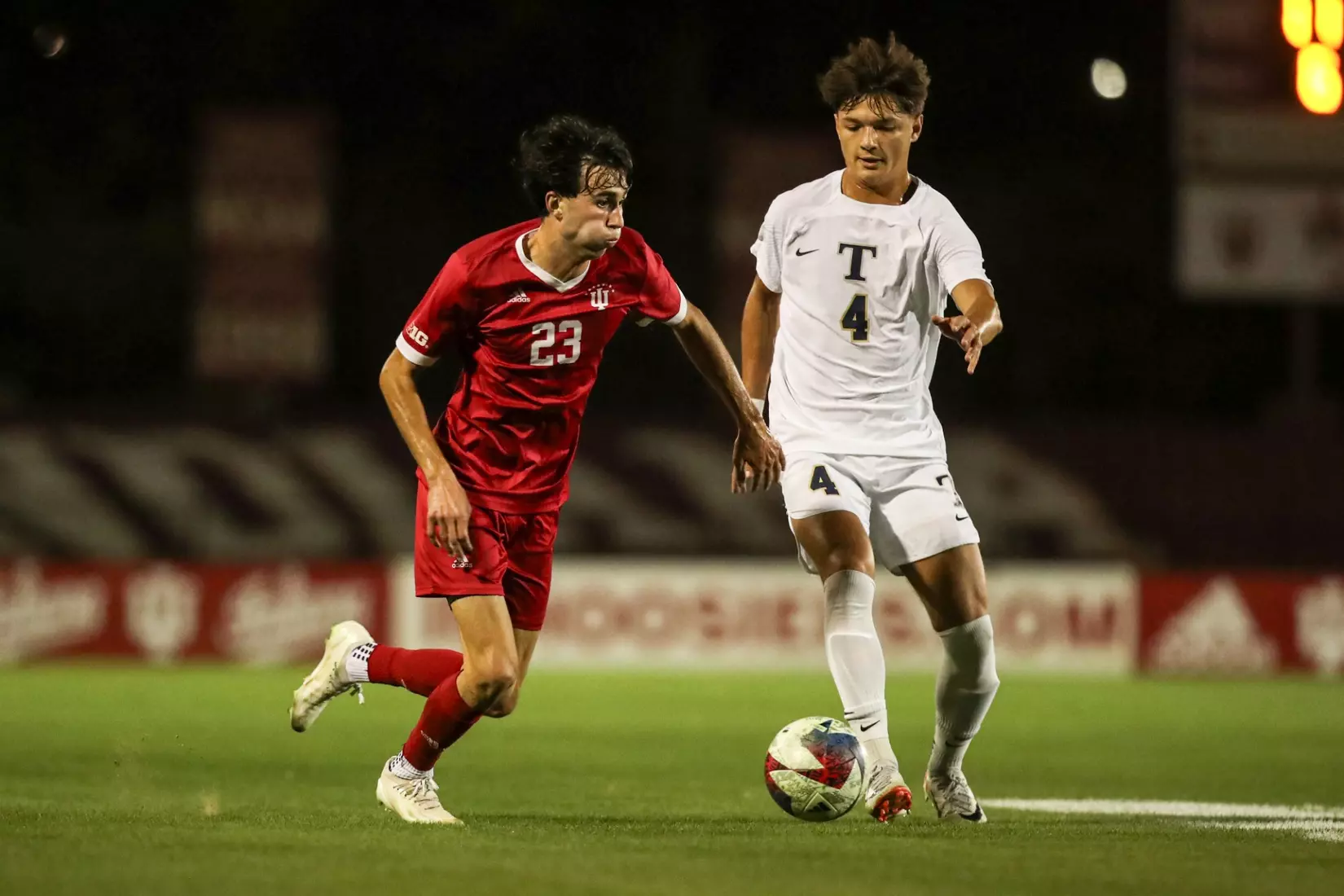 BLOOMINGTON, IN - October 27, 2023 - \msoc during the game between the Trine Thunder and the Indiana Hoosiers at Bill Armstrong Stadium in Bloomington, IN. Photo By Grace Waggoner/IU Athletics