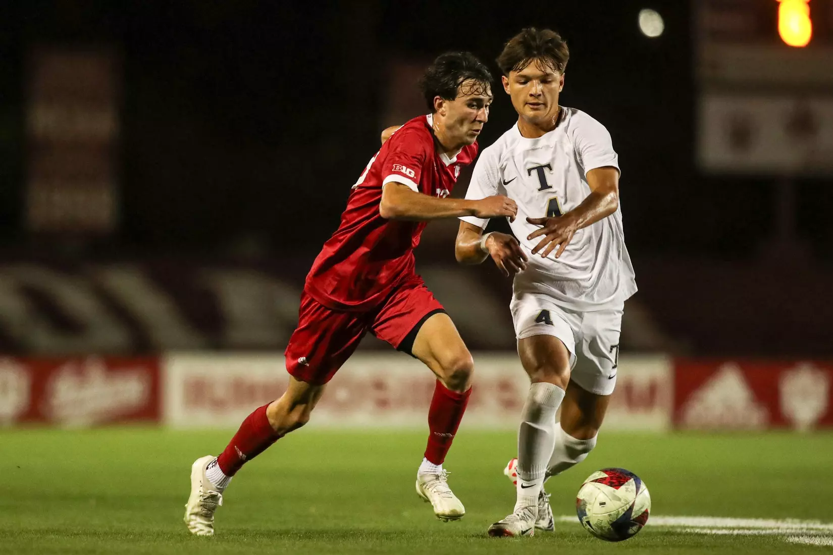 BLOOMINGTON, IN - October 27, 2023 - \msoc during the game between the Trine Thunder and the Indiana Hoosiers at Bill Armstrong Stadium in Bloomington, IN. Photo By Grace Waggoner/IU Athletics