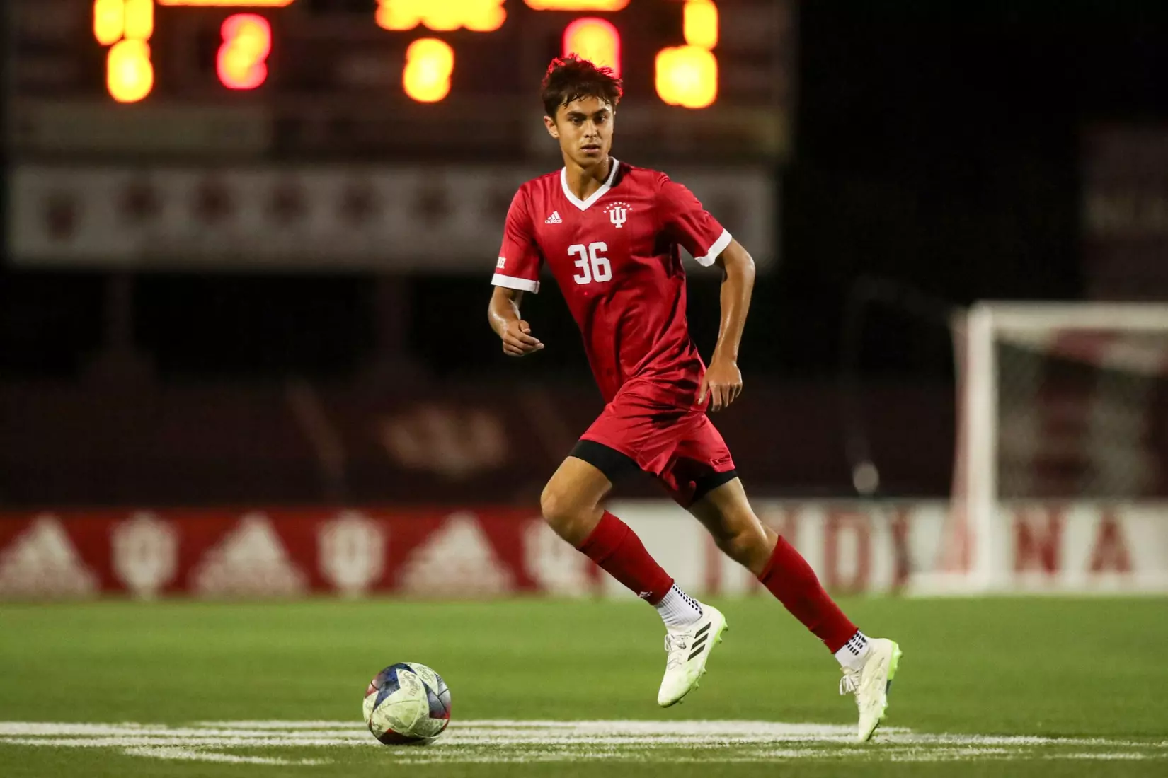 BLOOMINGTON, IN - October 27, 2023 - \msoc during the game between the Trine Thunder and the Indiana Hoosiers at Bill Armstrong Stadium in Bloomington, IN. Photo By Grace Waggoner/IU Athletics