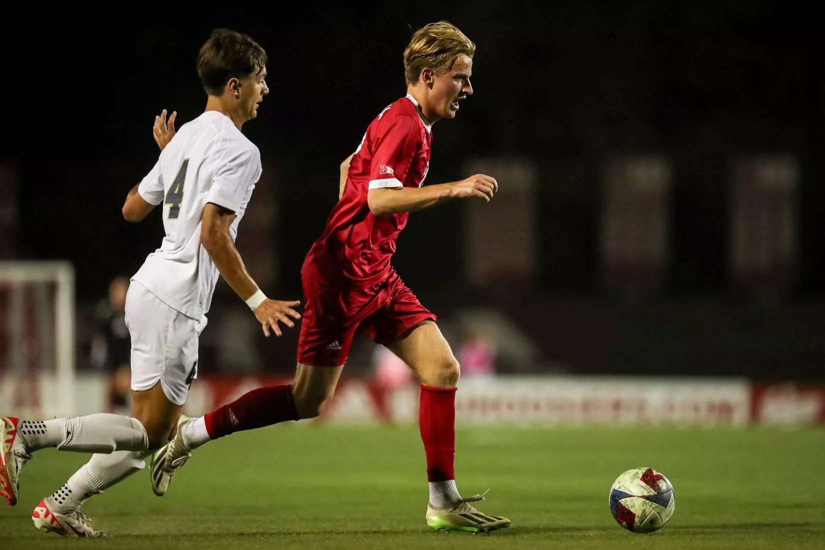 BLOOMINGTON, IN - October 27, 2023 - \msoc during the game between the Trine Thunder and the Indiana Hoosiers at Bill Armstrong Stadium in Bloomington, IN. Photo By Grace Waggoner/IU Athletics