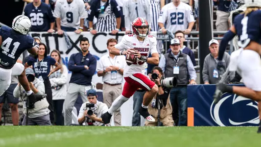 Brendan Sorsby during the game against Penn State in University Park, PA.