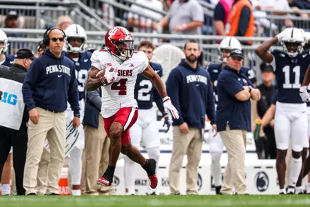 Jamari Sharpe during the game against Penn State in University Park, PA.