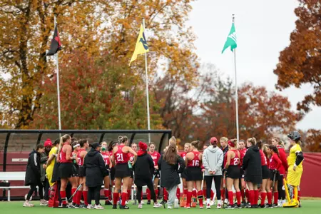 BLOOMINGTON, IN - October 29, 2023 - the Indiana Hoosiers field hockey team during the game between the Kent State Golden Eagles and the Indiana Hoosiers at IU Field Hockey Complex in Bloomington, IN. Photo By Dalton wainscott
