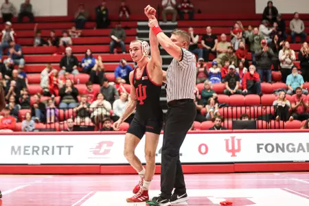 BLOOMINGTON, IN - December 09, 2023 - Dan Fongaro during the meet between the Central Michigan Chippewas and the Indiana Hoosiers at Wilkinson Hall in Bloomington, IN. Photo By \LDM#2\