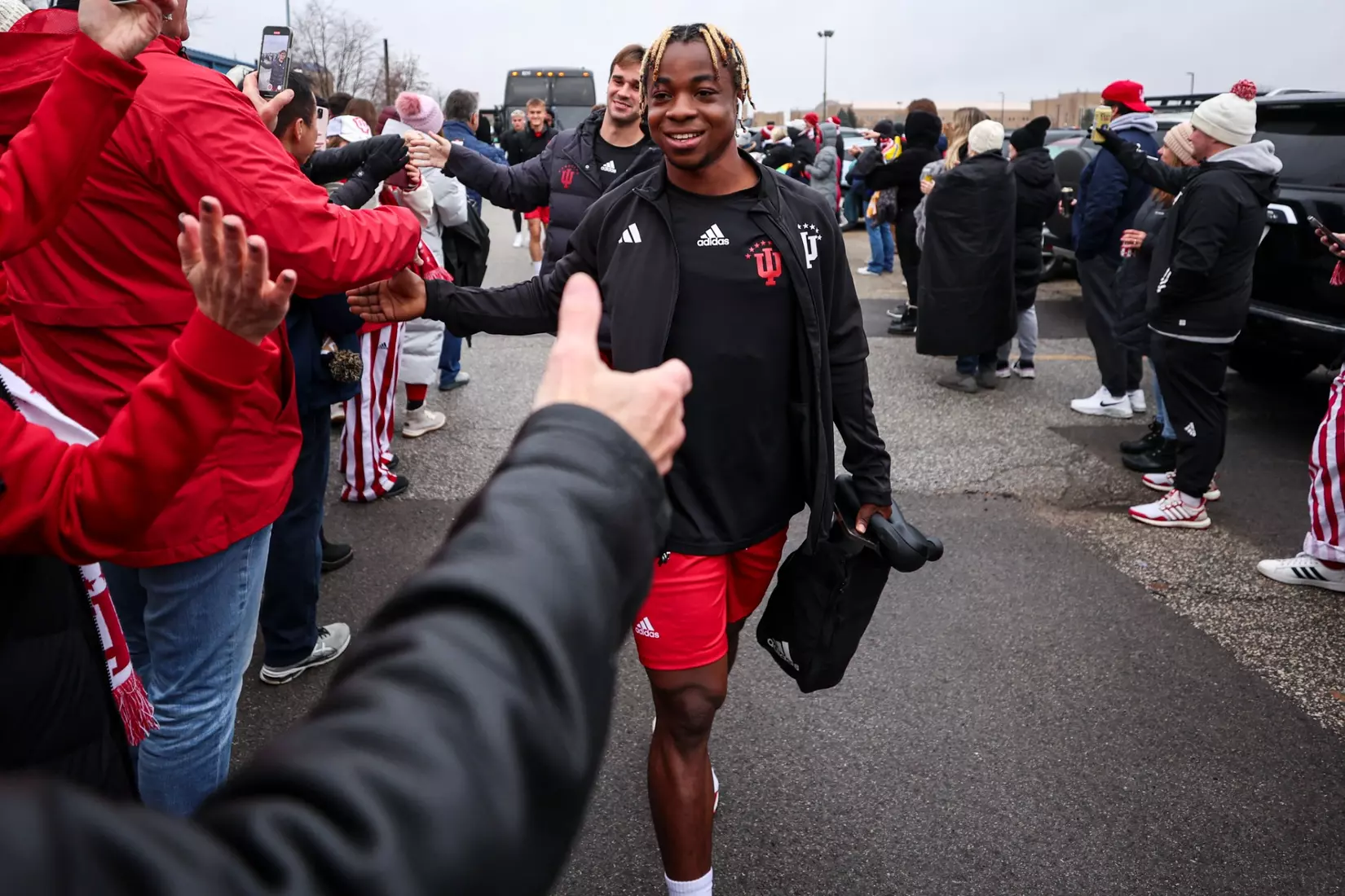 Oduro Collins #11 of the Indiana Hoosiers during the NCAA Elite Eight vs. the Notre Dame Fighting Irish.