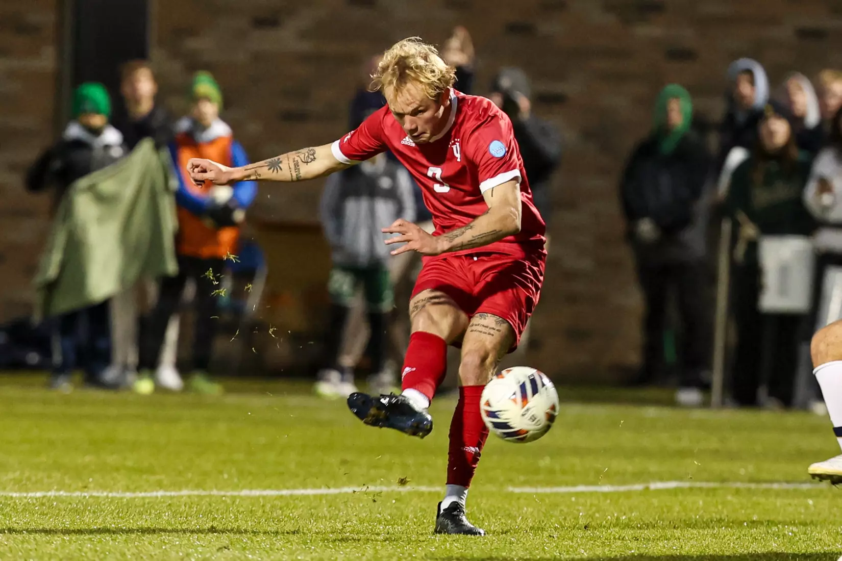 Sam Sarver #9 of the Indiana Hoosiers during the NCAA Elite Eight vs. the Notre Dame Fighting Irish.