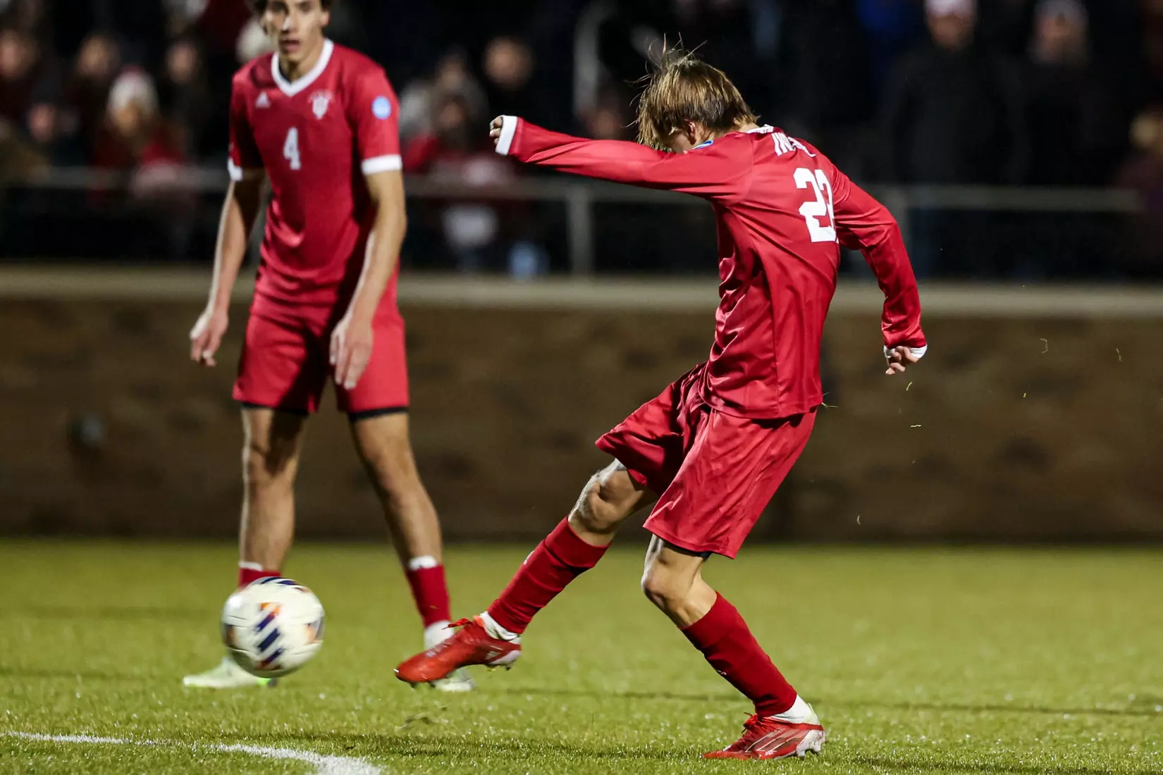 Patrick McDonald #22 of the Indiana Hoosiers during the NCAA Elite Eight vs. the Notre Dame Fighting Irish.
