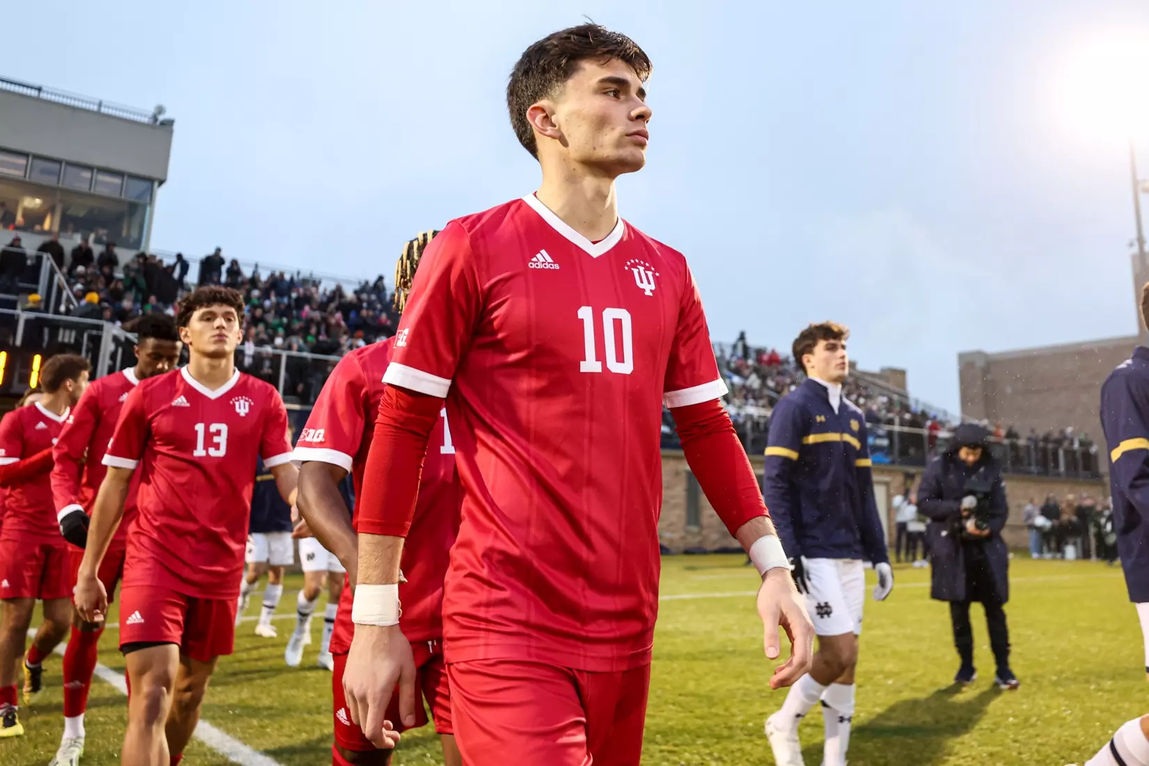 Tommy Mihalic #10 of the Indiana Hoosiers during the NCAA Elite Eight vs. the Notre Dame Fighting Irish.