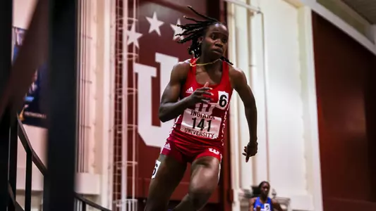 BLOOMINGTON, IN - December 8, 2023 - Kenisha Phillips during the Indiana Early Bird Meet at Harry Gladstein Fieldhouse in Bloomington, IN. Photo By Grace Waggoner/IU Athletics