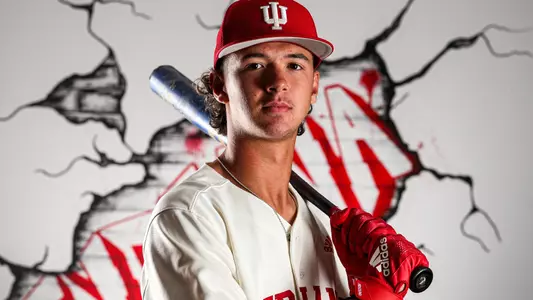 BLOOMINGTON, IN - NOVEMBER 02, 2022 - infielder Joey Brenczewski #23 of the Indiana Hoosiers during Photo Day at Bart Kaufman Field in Bloomington, IN. Photo By Andrew Mascharka/Indiana Athletics