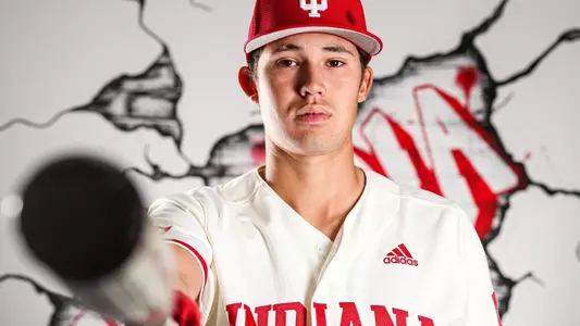 BLOOMINGTON, IN - NOVEMBER 03, 2022 - infielder Jorge De Goti #11 of the Indiana Hoosiers during Photo Day at Bart Kaufman Field in Bloomington, IN. Photo By Andrew Mascharka/Indiana Athletics