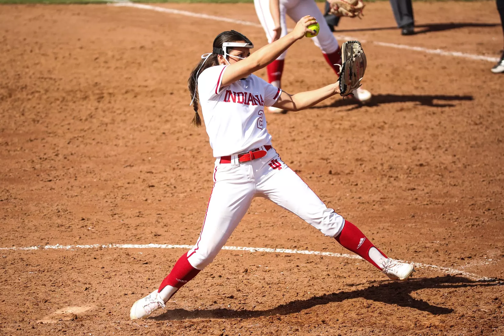 CLEARWATER, FL - February 16, 2023 - pitcher Macy Montgomery #2 of the Indiana Hoosiers during the game between the Louisiana Ragin' Cajuns and the Indiana Hoosiers at Eddie C. Moore Complex in Clearwater, FL. Photo By Trent Barnhart/Indiana Athletics