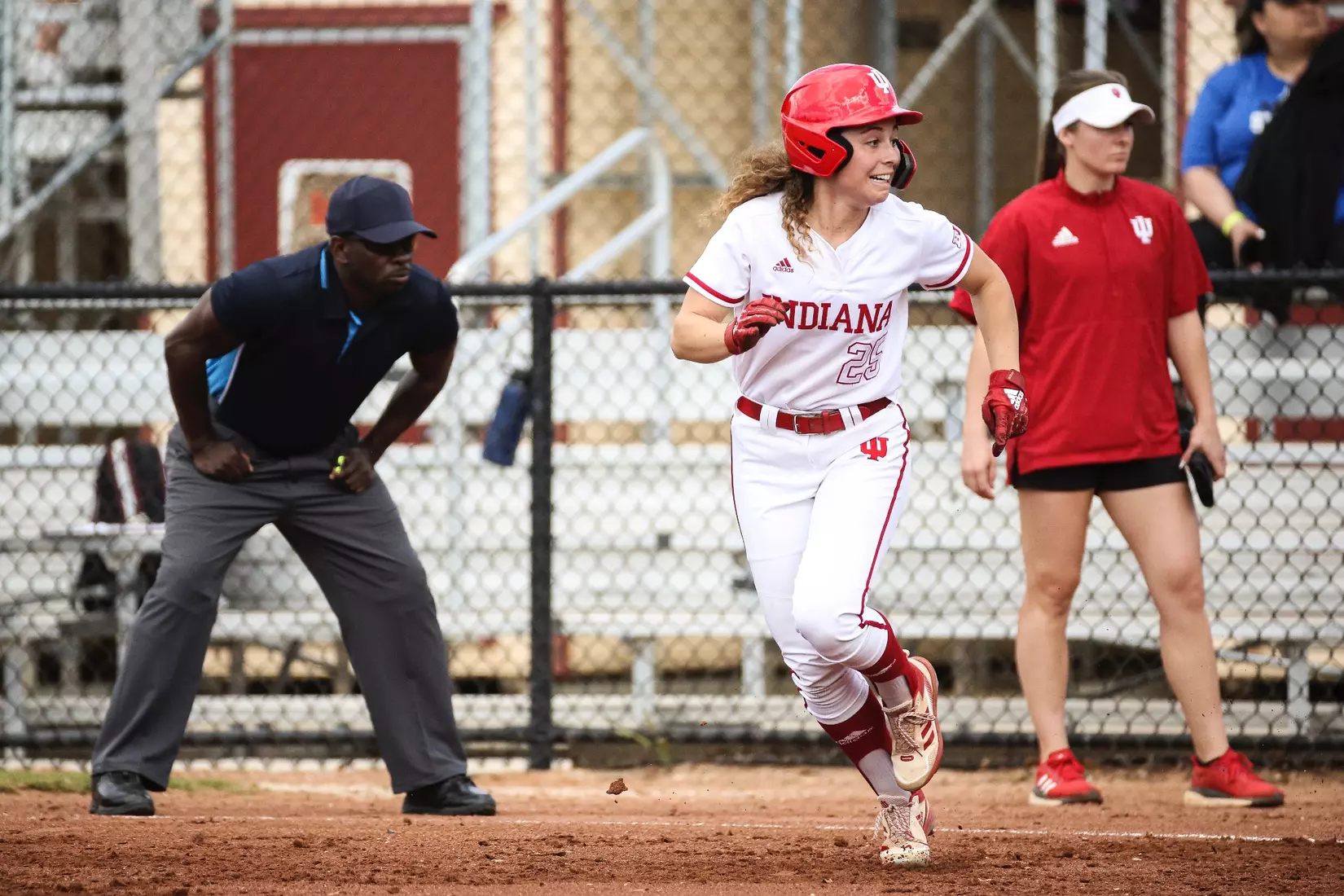 CLEARWATER, FL - February 16, 2023 - utility player Cora Bassett #25 of the Indiana Hoosiers during the game between the Louisiana Ragin' Cajuns and the Indiana Hoosiers at Eddie C. Moore Complex in Clearwater, FL. Photo By Trent Barnhart/Indiana Athletics