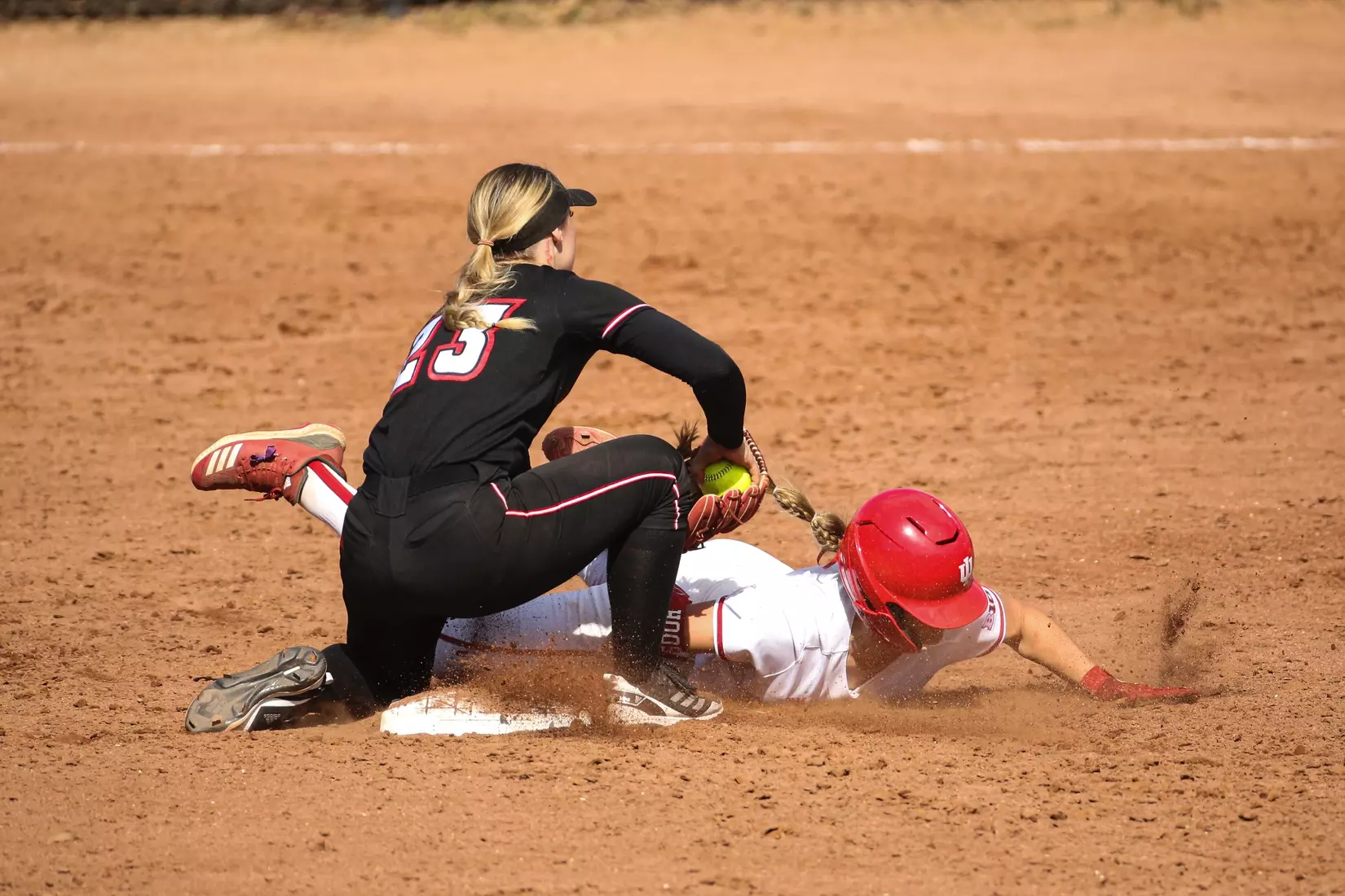 CLEARWATER, FL - February 16, 2023 - infielder Taryn Kern #9 of the Indiana Hoosiers during the game between the Louisiana Ragin' Cajuns and the Indiana Hoosiers at Eddie C. Moore Complex in Clearwater, FL. Photo By Trent Barnhart/Indiana Athletics