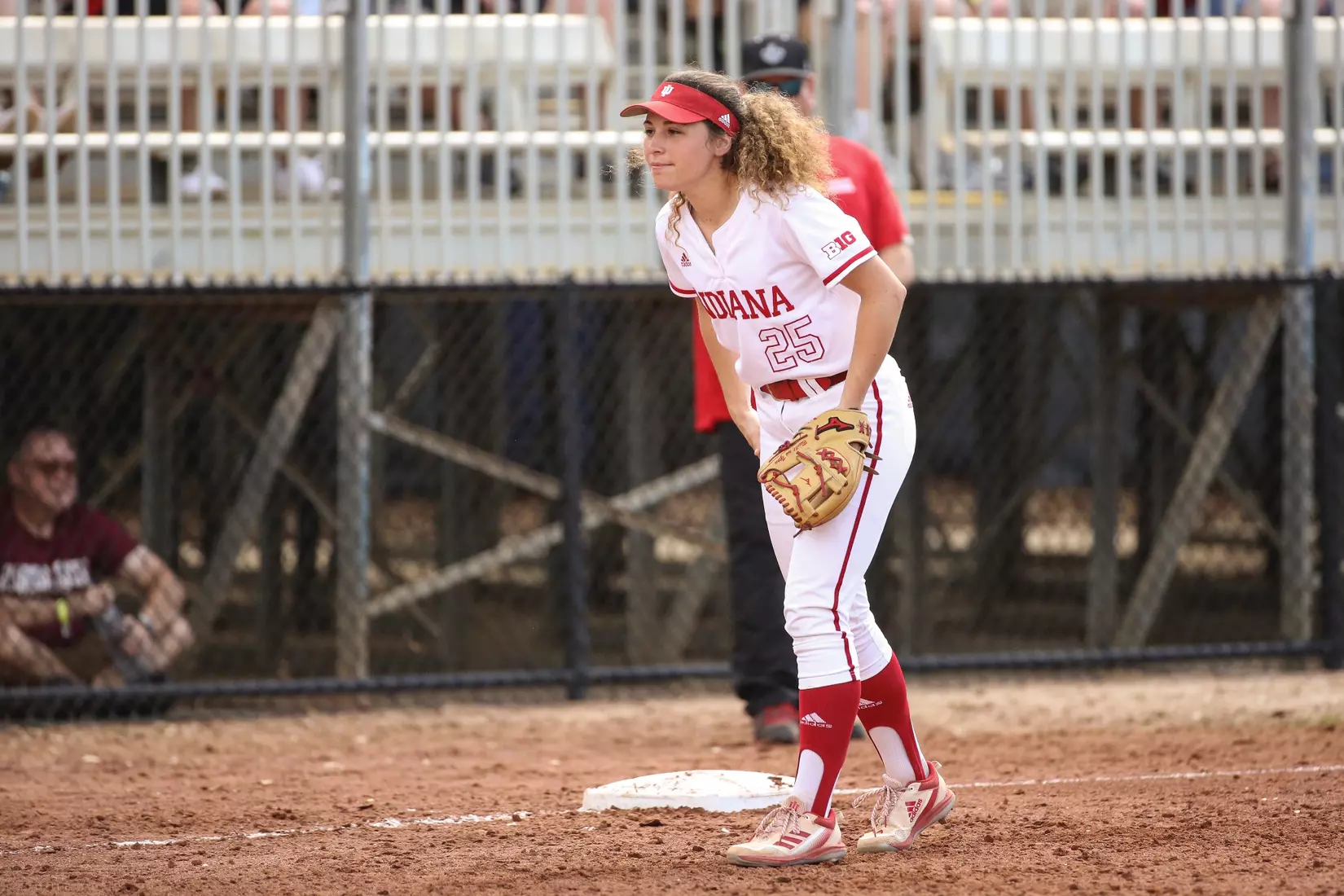 CLEARWATER, FL - February 16, 2023 - utility player Cora Bassett #25 of the Indiana Hoosiers during the game between the Louisiana Ragin' Cajuns and the Indiana Hoosiers at Eddie C. Moore Complex in Clearwater, FL. Photo By Trent Barnhart/Indiana Athletics