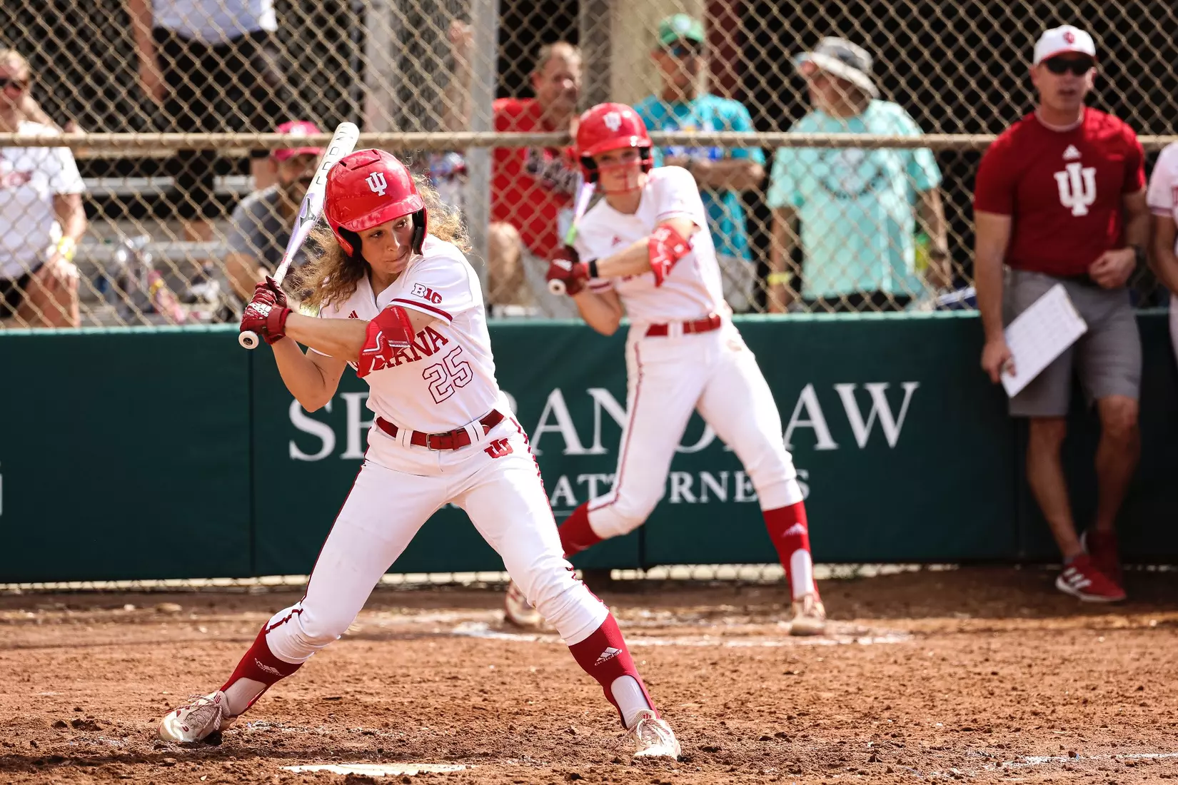 CLEARWATER, FL - February 16, 2023 - utility player Cora Bassett #25 of the Indiana Hoosiers during the game between the Louisiana Ragin' Cajuns and the Indiana Hoosiers at Eddie C. Moore Complex in Clearwater, FL. Photo By Trent Barnhart/Indiana Athletics