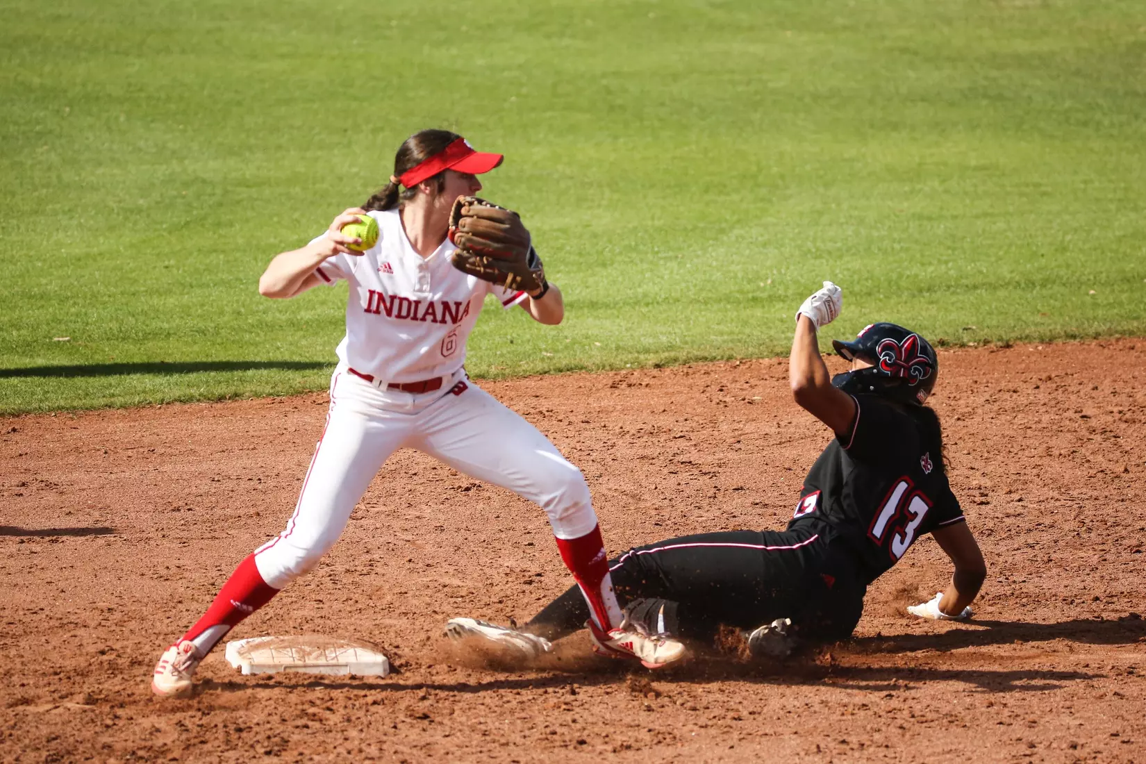 CLEARWATER, FL - February 16, 2023 - infielder Brooke Benson #6 of the Indiana Hoosiers during the game between the Louisiana Ragin' Cajuns and the Indiana Hoosiers at Eddie C. Moore Complex in Clearwater, FL. Photo By Trent Barnhart/Indiana Athletics