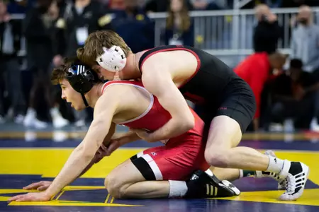 Ann Arbor, MI - March 04, 2023 - Graham Rooks during the Big Ten Championship at the Crisler Center in Ann Arbor, MI. Photo By Sammy Nance/Indiana Athletics